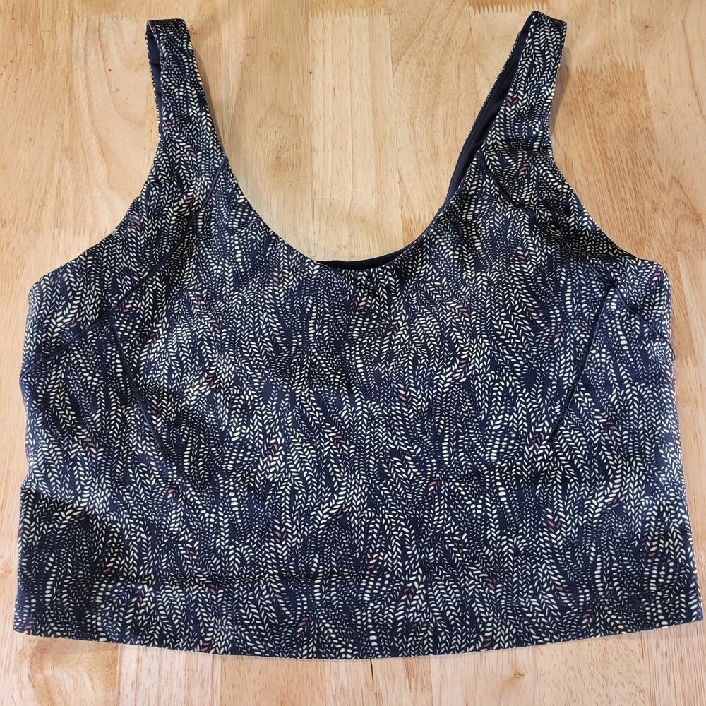 CALIA by Carrie Underwood Navy Patterned Tank Top